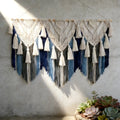 Blue Bohemian Handwoven Tassel Tapestry