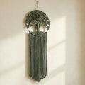 Dark Green Handwoven Tree of Life Wall Hanging
