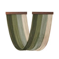 Green Handmade Tapestry with Wood Frame 